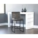 Spyros Overcast Gray Upholstered Counter Height Stool