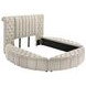 Sonya Ivory Queen Upholstered Panel Storage Bed