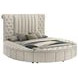 Sonya Ivory Queen Upholstered Panel Storage Bed