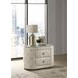 Sonya Ivory 2 Drawer Upholstered Nightstand Bedside Table