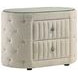 Sonya Ivory 2 Drawer Upholstered Nightstand Bedside Table