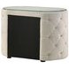 Sonya Ivory 2 Drawer Upholstered Nightstand Bedside Table