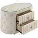 Sonya Ivory 2 Drawer Upholstered Nightstand Bedside Table