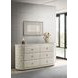 Sonya Ivory Upholstered 6 Drawer Dresser