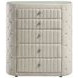 Sonya Ivory Upholstered 5 Drawer Chest