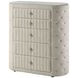 Sonya Ivory Upholstered 5 Drawer Chest