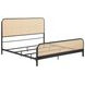 Lanewood Black Open Cane Webbing King Metal Bed