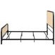 Lanewood Black Open Cane Webbing King Metal Bed