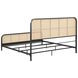 Lanewood Black Open Cane Webbing King Metal Bed
