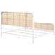 Lanewood White Open Cane Webbing King Metal Bed