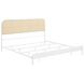 Amherst White Radio Weave Rattan King Metal Bed