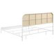 Amherst White Radio Weave Rattan King Metal Bed