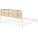 Amherst White Radio Weave Rattan King Metal Bed