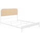 Amherst White Radio Weave Rattan Queen Metal Bed