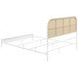 Amherst White Radio Weave Rattan Queen Metal Bed