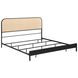 Amherst Black Radio Weave Rattan King Metal Bed