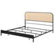 Amherst Black Radio Weave Rattan King Metal Bed