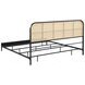 Amherst Black Radio Weave Rattan King Metal Bed