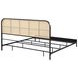 Amherst Black Radio Weave Rattan King Metal Bed