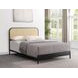 Amherst Black Radio Weave Rattan Queen Metal Bed