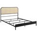 Amherst Black Radio Weave Rattan Queen Metal Bed