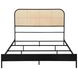 Amherst Black Radio Weave Rattan Queen Metal Bed