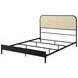Amherst Black Radio Weave Rattan Queen Metal Bed