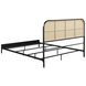 Amherst Black Radio Weave Rattan Queen Metal Bed