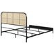 Amherst Black Radio Weave Rattan Queen Metal Bed