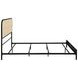 Amherst Black Radio Weave Rattan Queen Metal Bed