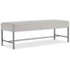 Outline Beige Performance Fabric 58" Outdoor Bench