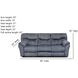 Power Play Charcoal 96" Power Reclining Sofa with USB Charging