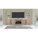 Modern Hearth Light Gray 120" TV Stand with Electric Fireplace