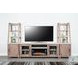 Modern Hearth Light Gray 120" TV Stand with Electric Fireplace