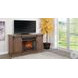 Barnstead Ember Natural 78" Barn Door Media Console with Electric Fireplace