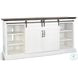 Whimora White 2 Barn Door 78" TV Console with Fireplace