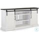 Whimora White 2 Barn Door 78" TV Console with Fireplace