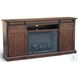 Barnstead Ember Medium Brown 78" Media Console with Electric Fireplace