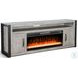 Industrial Hearth Gray 126" Media Wall with Crystal Fireplace Insert