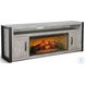 Industrial Hearth Gray 126" Media Wall with Log Fireplace Insert