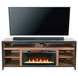 San Diego Antique Brown 63" TV Stand with Electric Fireplace and LED