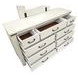 Chesters Mill Alabaster 9 Drawer Dresser with Rectangular Mirror