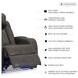 Fyne Dyme Shadow Power Recliner with Adjustable Headrest
