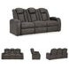 Fyne Dyme Shadow Power Reclining Sofa with Adjustable Headrest