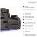 Fyne Dyme Shadow Power Reclining Console Loveseat with Adjustable Headrest