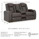 Fyne Dyme Shadow Power Reclining Console Loveseat with Adjustable Headrest