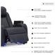 Fyne Dyme Sapphire Power Recliner with Adjustable Headrest