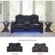 Fyne Dyme Sapphire Power Reclining Console Loveseat with Adjustable Headrest
