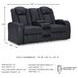 Fyne Dyme Sapphire Power Reclining Console Loveseat with Adjustable Headrest
