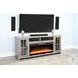 Crystal Ember Gray 79" Media Console with Electric Fireplace